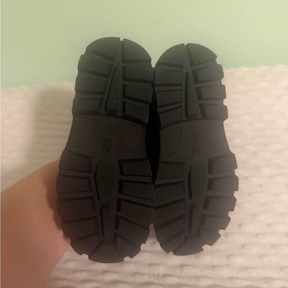Zara Brown and Black Kids Boots - Picture 3 of 3